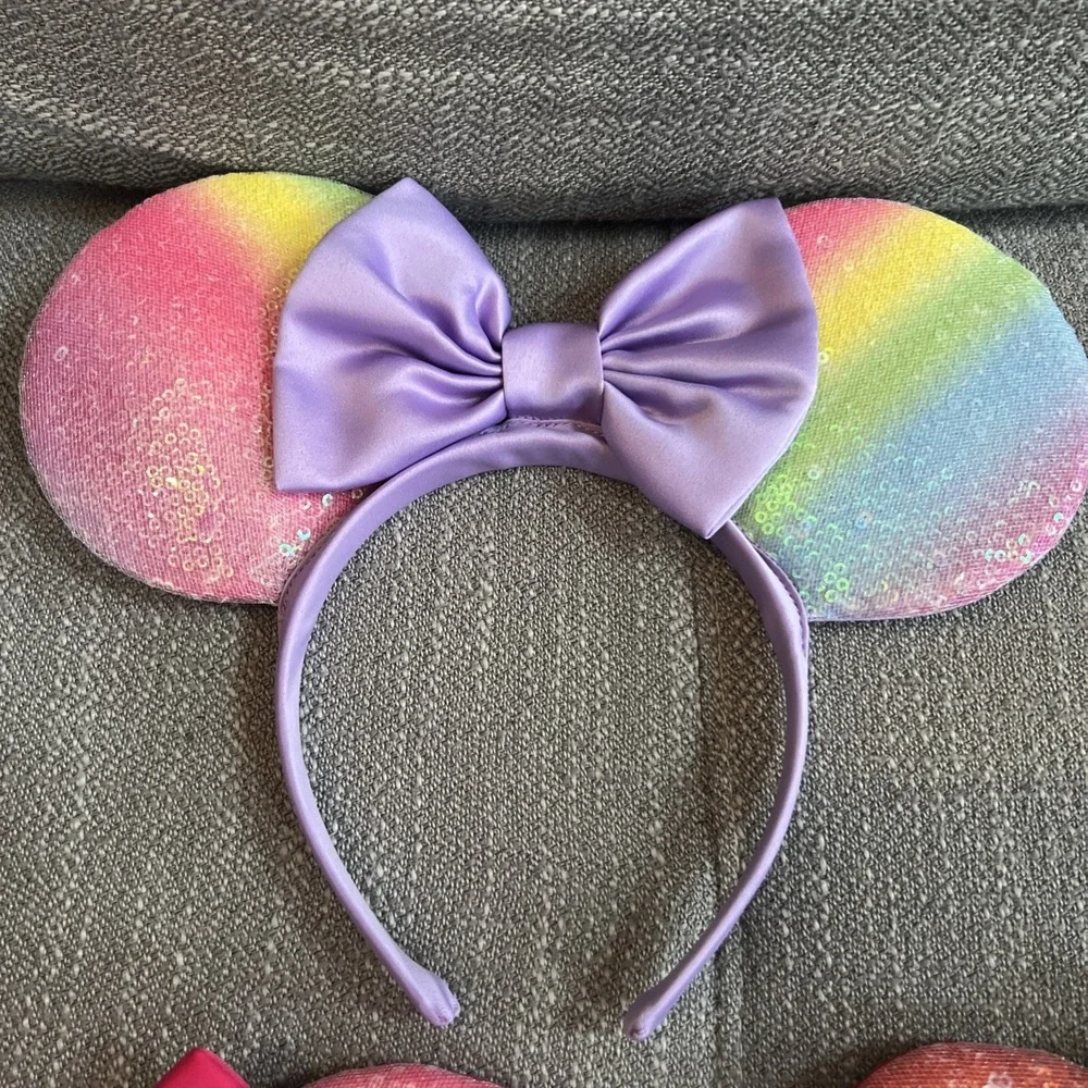 Disney Minnie Mouse Ears Headband Lot of 3 Preowned